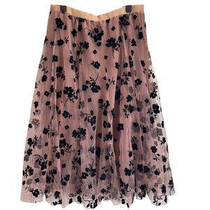 Chicwish Women Tulle Midi Skirt Size 2XL 3XL Velvet Burnout Cottagecore Romantic